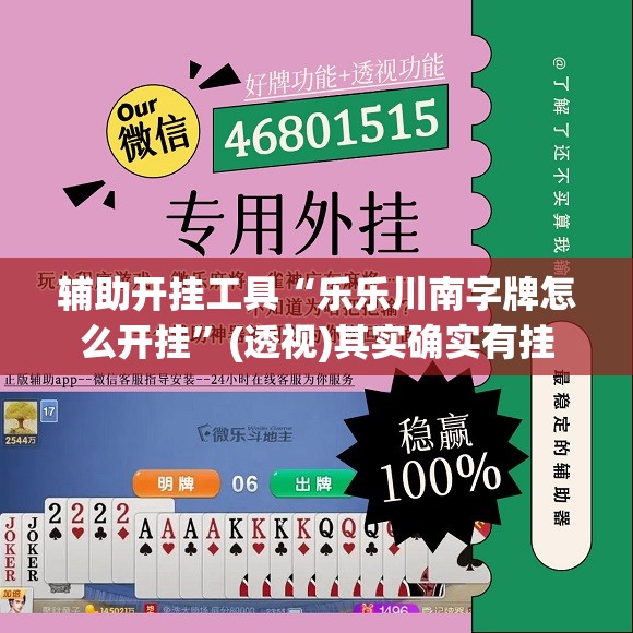 辅助开挂工具“乐乐川南字牌怎么开挂”(透视)其实确实有挂