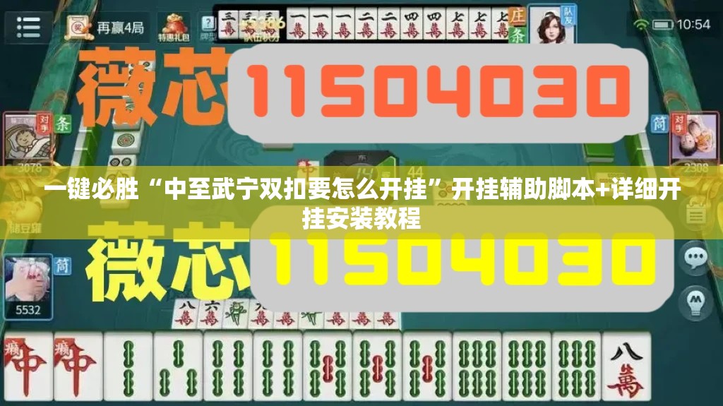 一键必胜“中至武宁双扣要怎么开挂”开挂辅助脚本+详细开挂安装教程