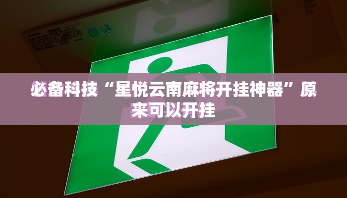 必备科技“星悦云南麻将开挂神器	”原来可以开挂