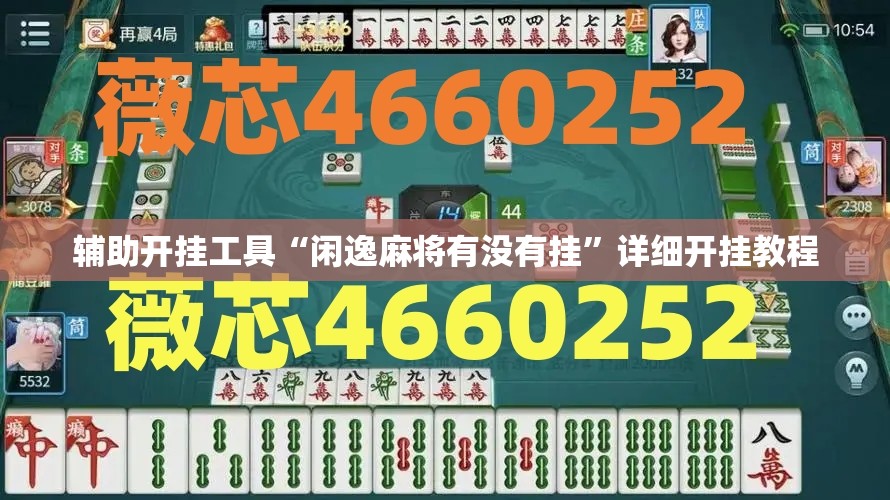 辅助开挂工具“闲逸麻将有没有挂”详细开挂教程