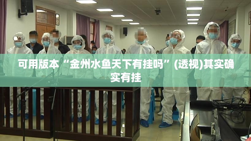 可用版本“金州水鱼天下有挂吗”(透视)其实确实有挂