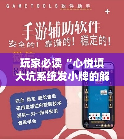 玩家必读“心悦填大坑系统发小牌的解决方法”开挂辅助脚本+详细开挂安装教程