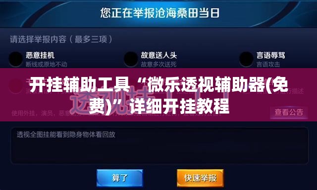 开挂辅助工具“微乐透视辅助器(免费)	”详细开挂教程