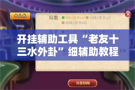 开挂辅助工具“老友十三水外卦”细辅助教程分享