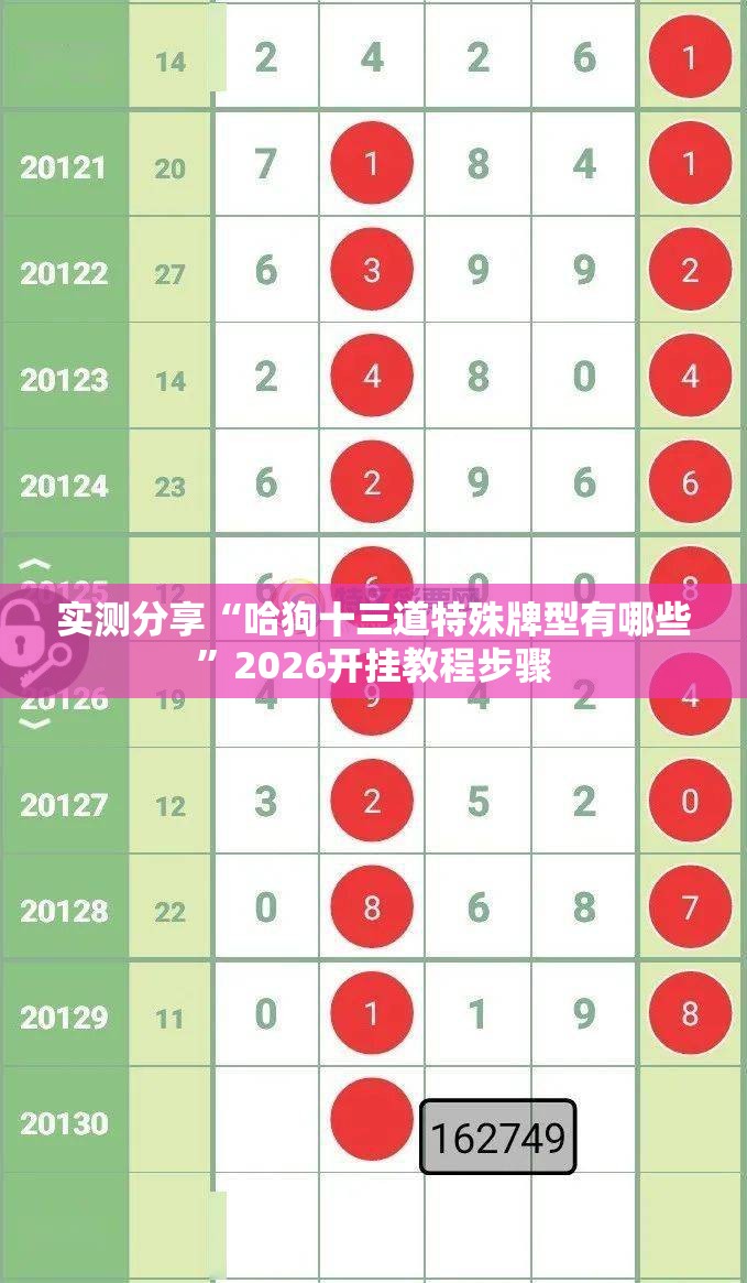 实测分享“哈狗十三道特殊牌型有哪些”2026开挂教程步骤