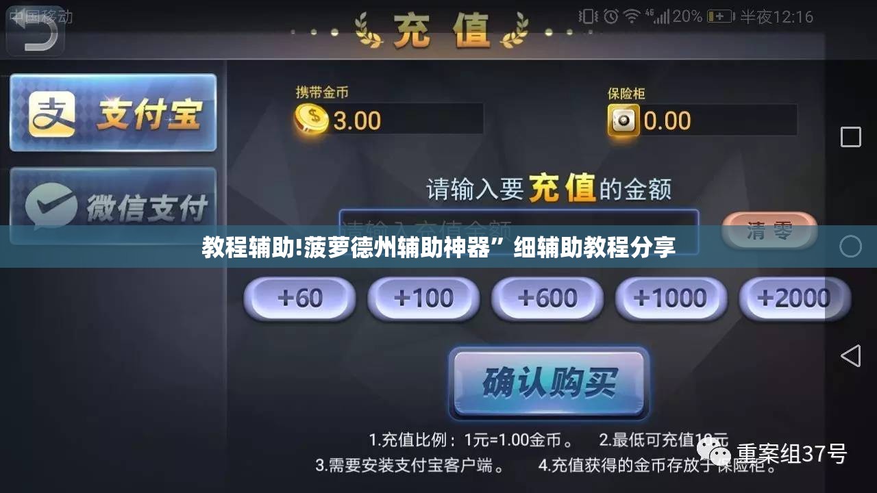 教程辅助!菠萝德州辅助神器”细辅助教程分享