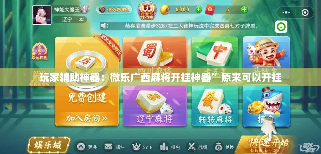玩家辅助神器：微乐广西麻将开挂神器	”原来可以开挂