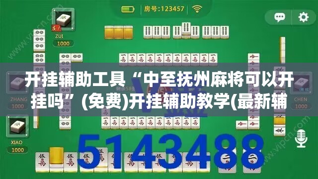 开挂辅助工具“中至抚州麻将可以开挂吗”(免费)开挂辅助教学(最新辅助开挂教程)