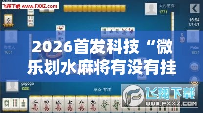 2026首发科技“微乐划水麻将有没有挂	”原来可以开挂