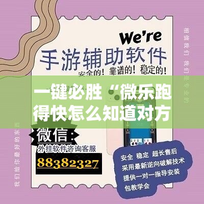 一键必胜“微乐跑得快怎么知道对方开挂”详细开挂教程