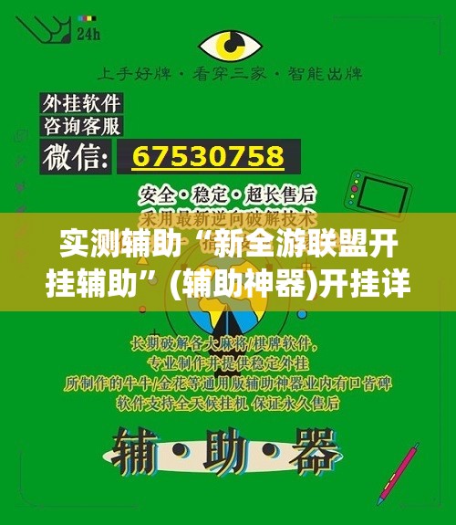 实测辅助“新全游联盟开挂辅助”(辅助神器)开挂详细教程