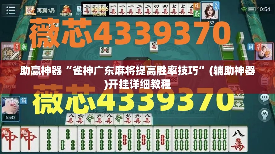 助赢神器“雀神广东麻将提高胜率技巧	”(辅助神器)开挂详细教程