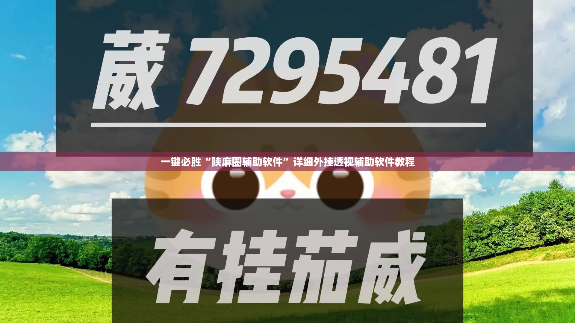 一键必胜“陕麻圈辅助软件	”详细外挂透视辅助软件教程