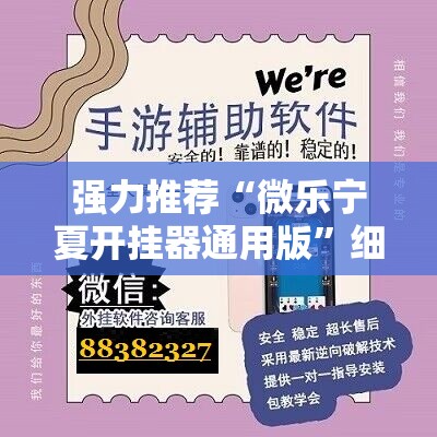 强力推荐“微乐宁夏开挂器通用版”细辅助教程分享