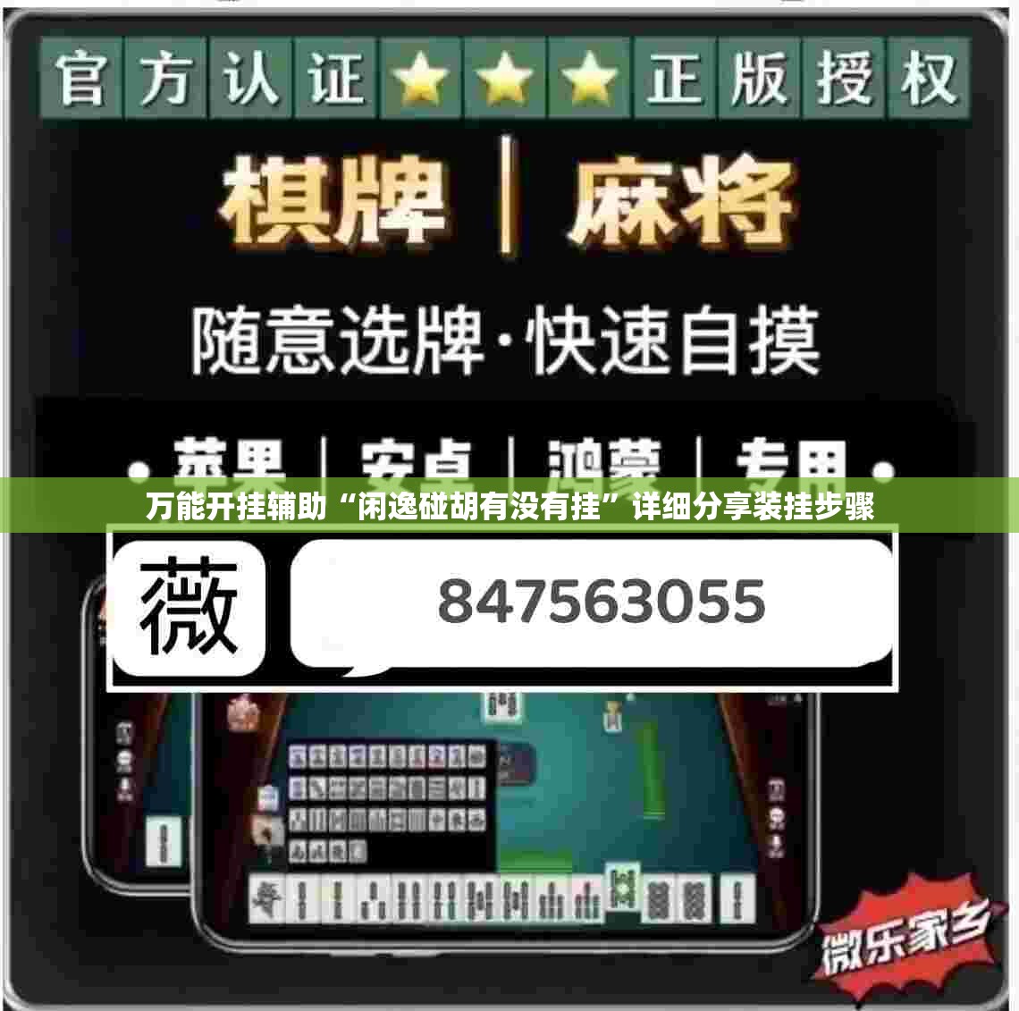 万能开挂辅助“闲逸碰胡有没有挂”详细分享装挂步骤