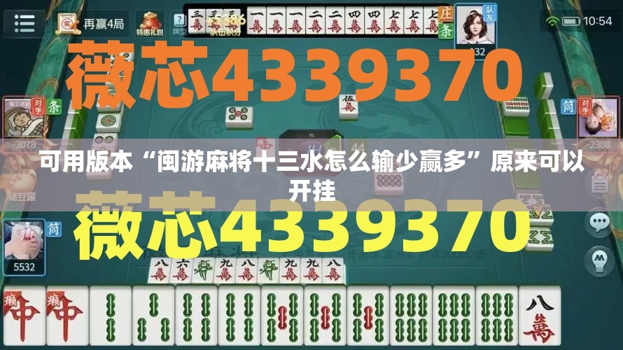 可用版本“闽游麻将十三水怎么输少赢多”原来可以开挂