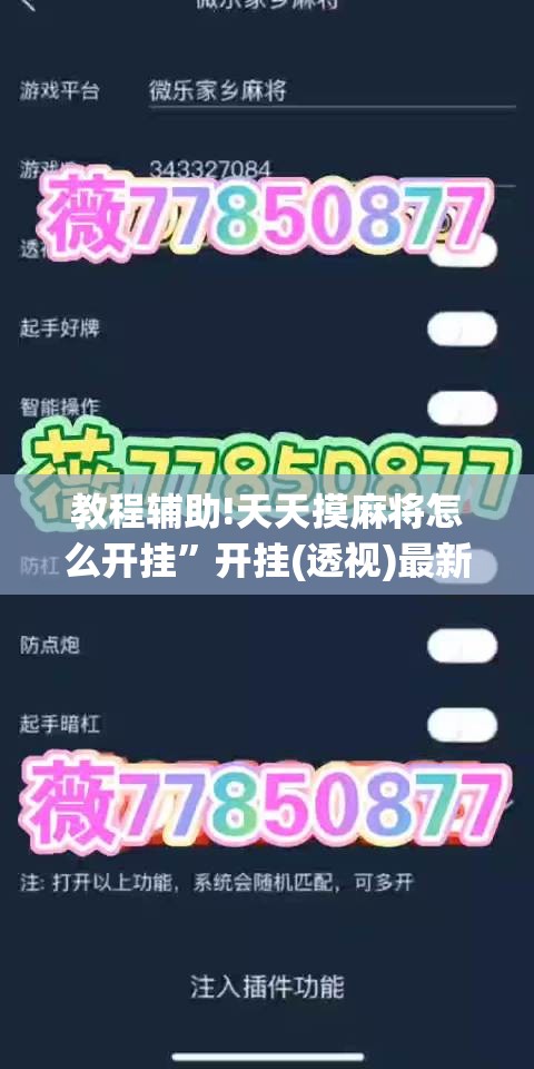 教程辅助!天天摸麻将怎么开挂”开挂(透视)最新辅助详细