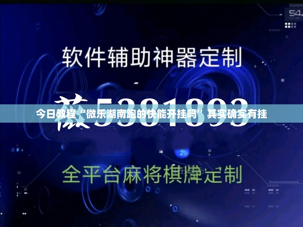 今日教程“微乐湖南跑的快能开挂吗	”其实确实有挂