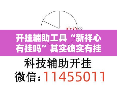 开挂辅助工具“新祥心有挂吗”其实确实有挂