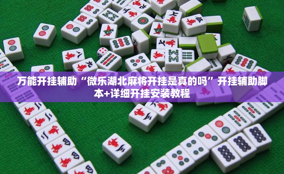 万能开挂辅助“微乐湖北麻将开挂是真的吗”开挂辅助脚本+详细开挂安装教程