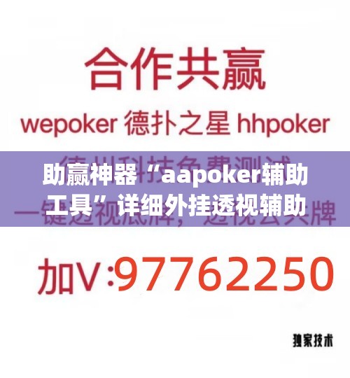 助赢神器“aapoker辅助工具”详细外挂透视辅助软件教程