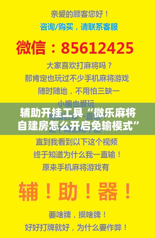 辅助开挂工具“微乐麻将自建房怎么开启免输模式”科技辅助神器手机版