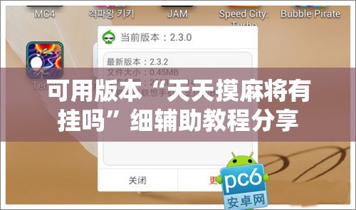 可用版本“天天摸麻将有挂吗”细辅助教程分享