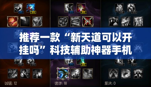 推荐一款“新天道可以开挂吗”科技辅助神器手机版