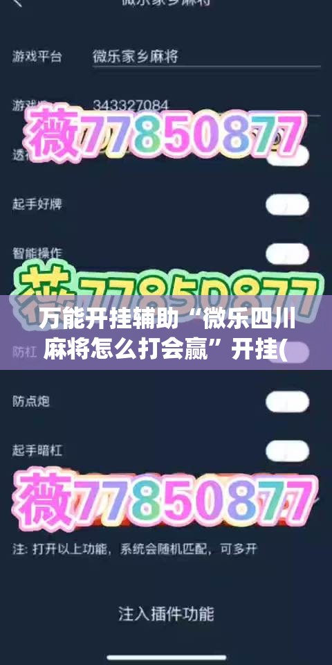 万能开挂辅助“微乐四川麻将怎么打会赢”开挂(透视)辅助神器