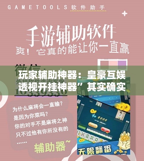 玩家辅助神器：皇豪互娱透视开挂神器	”其实确实有挂