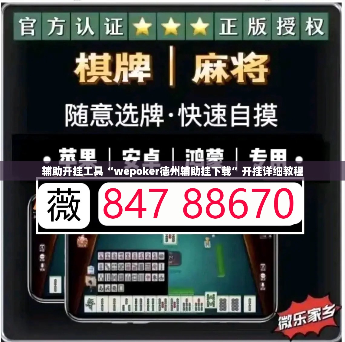辅助开挂工具“wepoker德州辅助挂下载”开挂详细教程