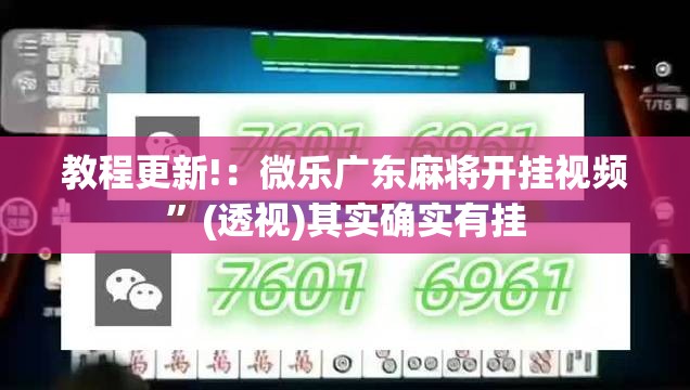 教程更新!：微乐广东麻将开挂视频”(透视)其实确实有挂