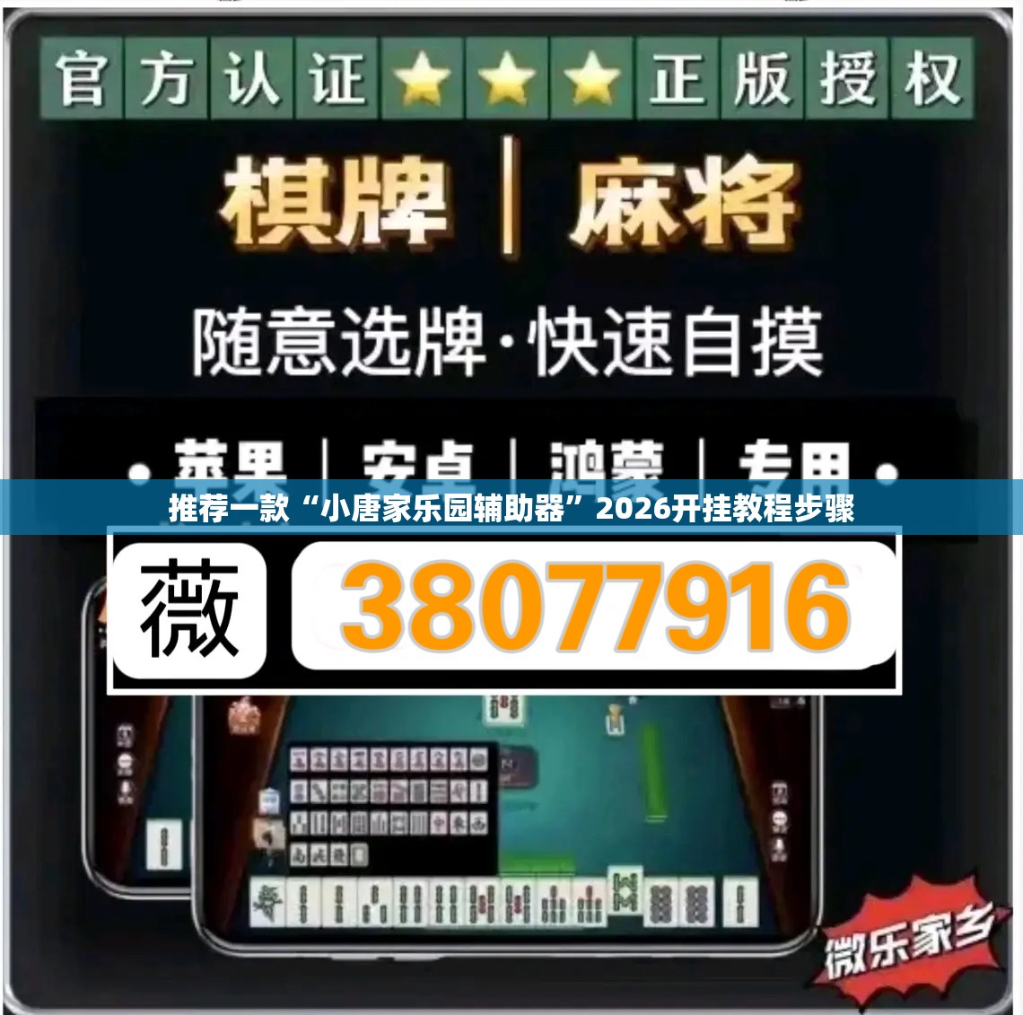 推荐一款“小唐家乐园辅助器”2026开挂教程步骤