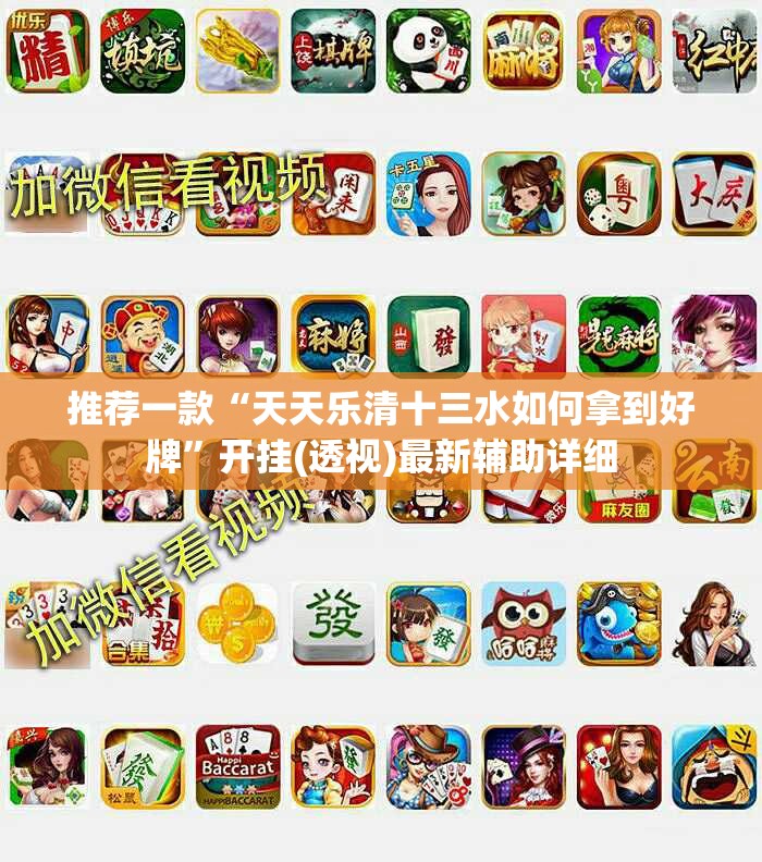 推荐一款“天天乐清十三水如何拿到好牌”开挂(透视)最新辅助详细