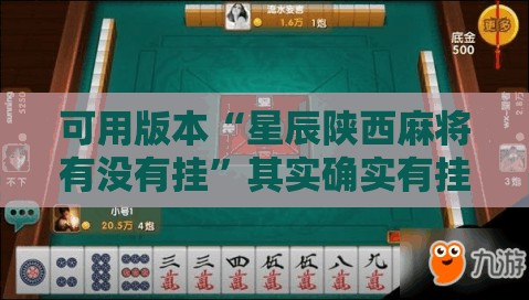 可用版本“星辰陕西麻将有没有挂”其实确实有挂