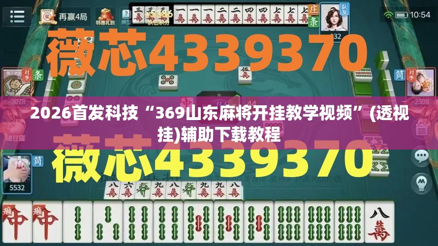2026首发科技“369山东麻将开挂教学视频”(透视挂)辅助下载教程