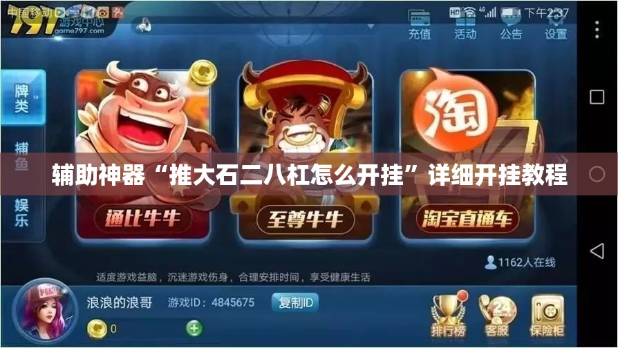 辅助神器“推大石二八杠怎么开挂”详细开挂教程