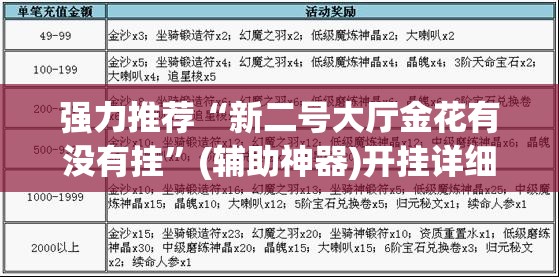 强力推荐“新二号大厅金花有没有挂	”(辅助神器)开挂详细教程
