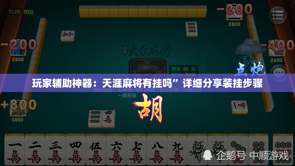 玩家辅助神器：天涯麻将有挂吗”详细分享装挂步骤