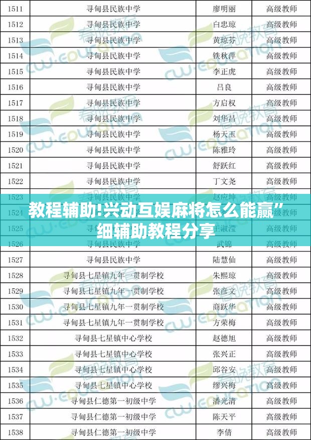 教程辅助!兴动互娱麻将怎么能赢	”细辅助教程分享
