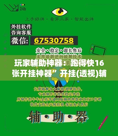 玩家辅助神器：跑得快16张开挂神器	”开挂(透视)辅助教程