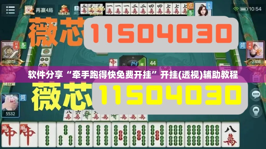 软件分享“牵手跑得快免费开挂”开挂(透视)辅助教程
