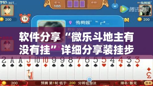 软件分享“微乐斗地主有没有挂”详细分享装挂步骤