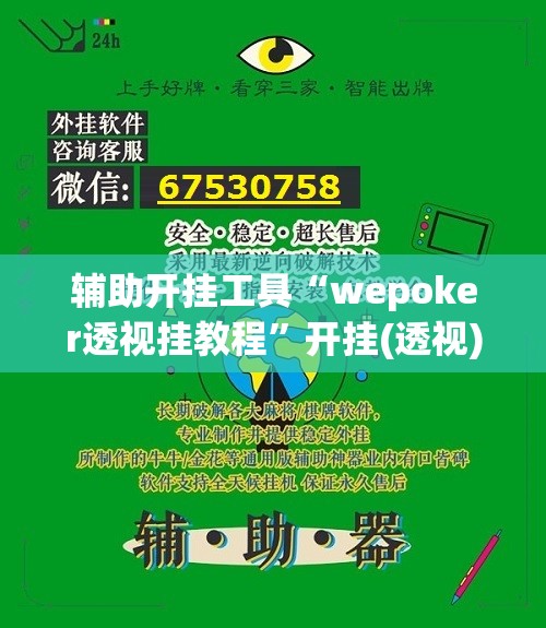 辅助开挂工具“wepoker透视挂教程”开挂(透视)辅助神器