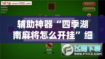 辅助神器“四季湖南麻将怎么开挂”细辅助教程分享