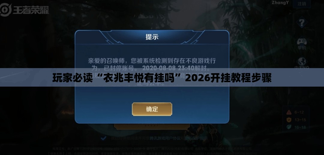 玩家必读“衣兆丰悦有挂吗”2026开挂教程步骤