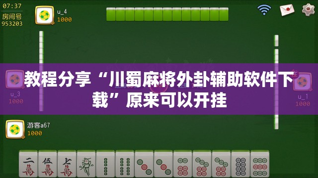 教程分享“川蜀麻将外卦辅助软件下载”原来可以开挂
