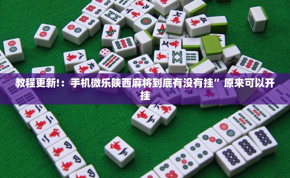 教程更新!：手机微乐陕西麻将到底有没有挂”原来可以开挂