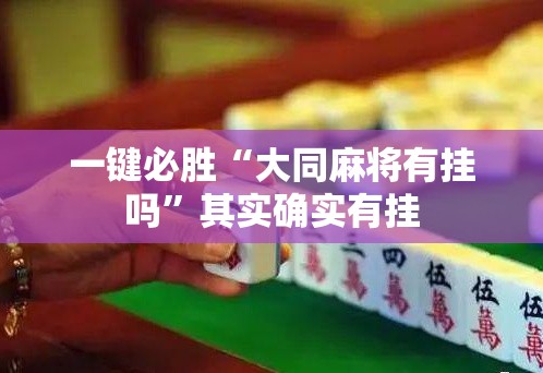 一键必胜“大同麻将有挂吗”其实确实有挂
