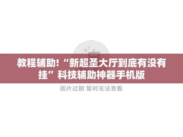 教程辅助!“新超圣大厅到底有没有挂”科技辅助神器手机版